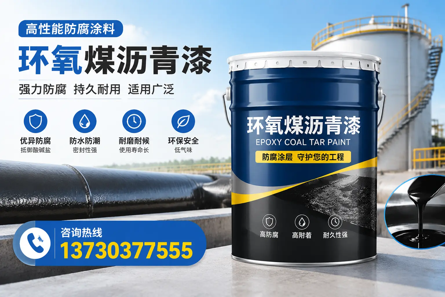 环氧煤沥青漆的耐久性分析，适合黄冈的使用场景